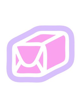 neon light effect animation of wrapped parcel symbol icon