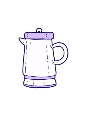 Eski metal çaydanlığın neon ışık efekti animasyonu