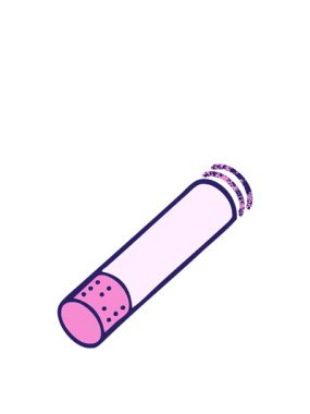 Bir sigara çubuğunun eski grunge doku çizgi filminin zıplama hareketi animasyonu