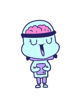 Robotun mutlu çizgi filminin hareketli animasyonu