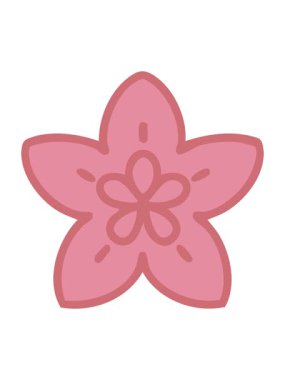 shine light effect animation of culturally traditional japanese single flower icon
