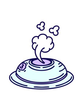 Üstü kapalı bir Japon yemeğinin neon ışığı animasyonu.