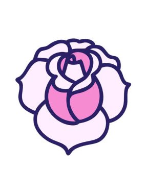 Bir çiçeğin basit, cesur tasarımının titreşimli hareketi.