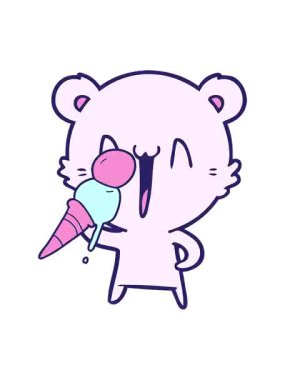 Gülen kutup ayısı çizgi filminin titreyen hareketi