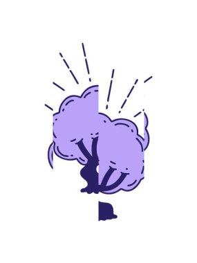 Dövme stili bir ağacın canlandırmasının bölünmüş hareket canlandırması