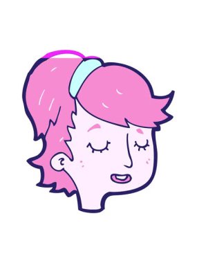 Çizgi filmin animasyonunu güçlendir güzel kadın yüzü