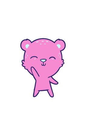 Mutlu bir çizgi film ayısının animasyonunu uzatıyorum.