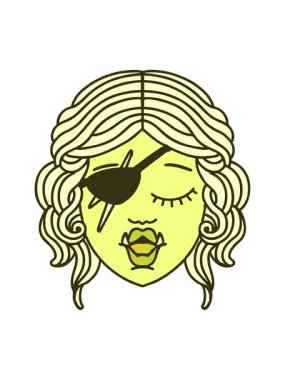 Ork haydut karakter yüzünün renk animasyonu değişiyor