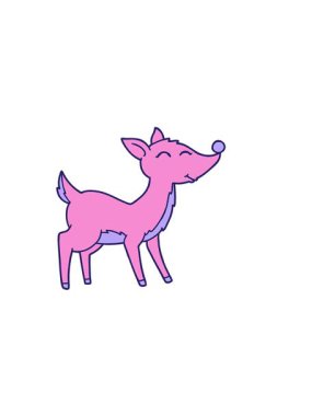 Geyik çiziminin yatay titreşimli animasyonu