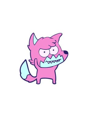 Sırıtan tilkinin çizgi film animasyonunun bölünme etkisi