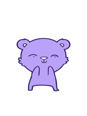 komik ayı karakterinin hareketli animasyonu