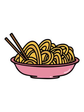 Tabakta servis edilen udon eriştelerinin canlandırma efekti