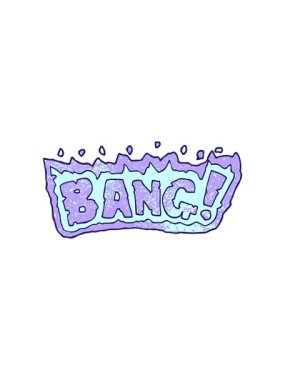 Çizgi film çizgi romanının hareketli animasyonu bang