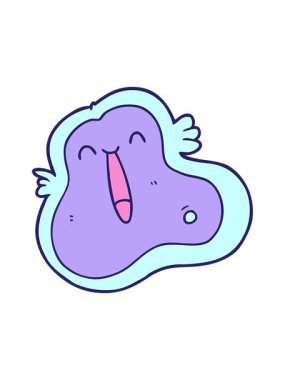 Parlak ışık efekti bir mikrop karalaması animasyonu