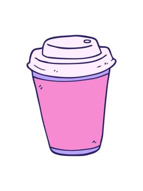 Çizgi film kahve fincanının animasyonunu renklendir