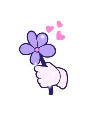 Karikatür el ele tutuşmanın ışıltılı etkisi