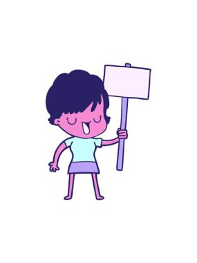 Radyoaktif parlayan çizgi film kadını animasyonu