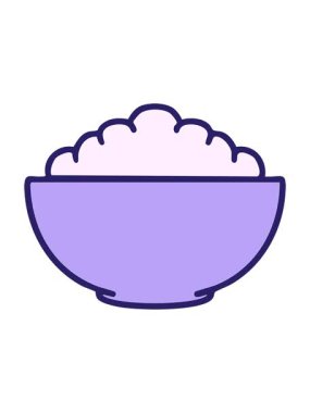 Basit bir kasedeki sıcak pirincin canlandırmasını çalıştır.