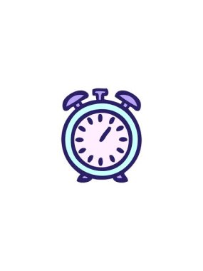 bir alarmlı saatin deosgn radyoaktif parlayan animasyonu