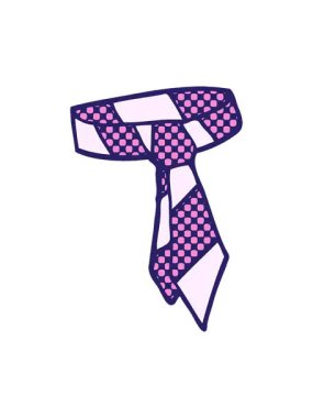 Çizgi film çizgili kravatın pixelize etkisi