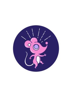 Dövme stili fare karakterinin gösterişli satış animasyonu