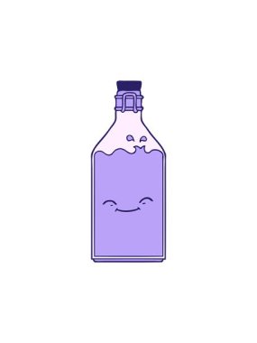 Dikkat çekici karikatür eski su şişesi animasyonu