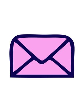 Kağıt zarfın neon ışık efekti canlandırması