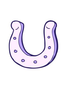 Çizgi film at nalının basınçlı animasyonu