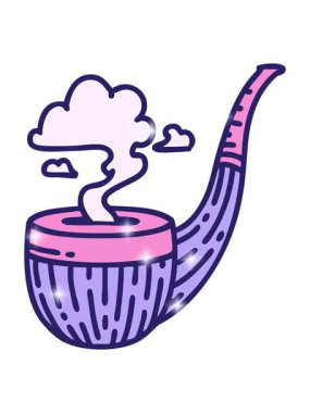 Sigara içen bir piponun simgesel dövme görüntüsünün simgesel etkisi