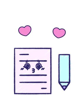 dönen kalp animasyonu Kağıt Tebeşir Çizim tasarımı