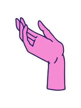 Açık elin hareket animasyonunu oynat