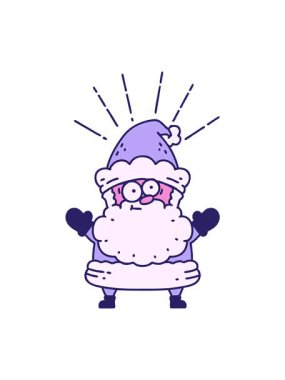 Geleneksel dövme stili Noel Baba 'nın hareketli canlandırması