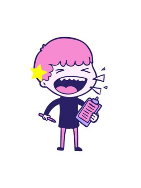 Parlayan yıldızlar çizgi film kahramanı gülen adamın animasyonunu etkiler.