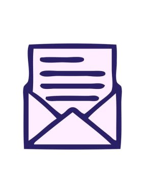 Sevimli bir mektup ve zarf tasarımının basınçlı animasyonu