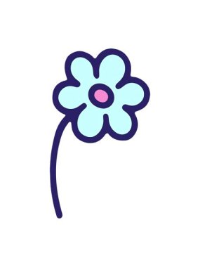 jiggle and pause animation of cartoon of a simple flower