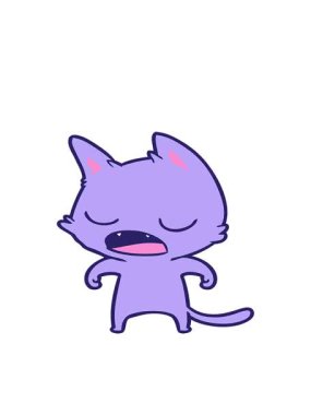 konuşan kedi çizgi filminin hareketli animasyonu