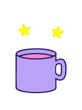 dönen yıldızlar ikonik dövme tarzının animasyonu kahve tasarımı görüntüsü