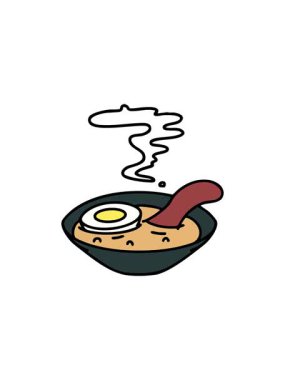 Geleneksel kasede sıcak ramen çorbasının yıldız patlaması etkisi