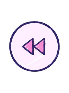 Basınçlı Geri Sarma Sembol Tebeşiri Çiziminin Canlandırması