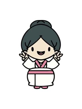 Mutlu bir Japon gelinin evliliğini kutlayan animasyonu.