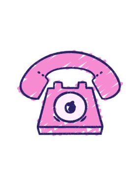 spinning motion animation of Telephone Chalk Drawing image