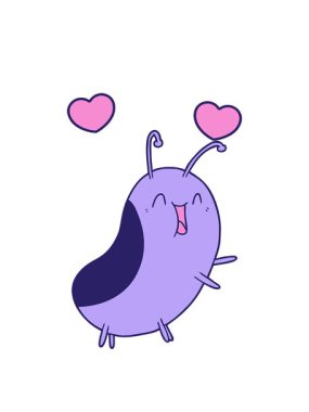 çeviren kalpler çizgi film mutlu böceğin animasyonu