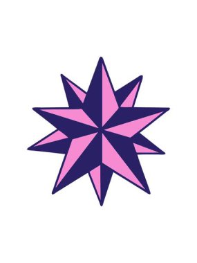 spinning motion animation of an iconic tattoo style image of a star