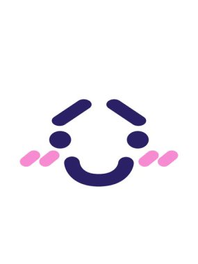 Mutlu kızaran yüz simgesinin hareketli animasyonu