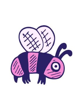 Karikatür karalama çiziminin titrek hareket animasyonu