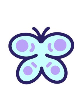 Sevimli bir kelebeğin basit ama cesur çiziminin hareketli animasyonu