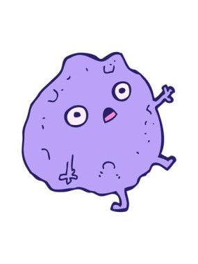 jiggle and pause animation of cartoon rock falling