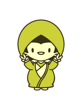 Geleneksel düğün kıyafetleri içindeki bir Japon kadının renk değişimi.