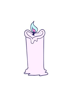 spinning motion animation of a cartoon of candle