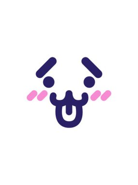 Tatlı, kızaran hayvan yüzü ikonunun yıldız patlaması etkisi animasyonu